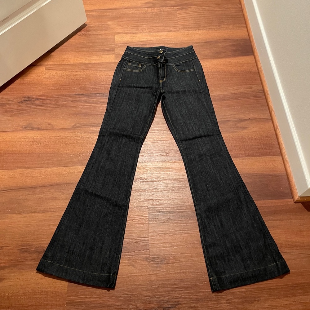 Anlo Dark Blue Flared Jeans